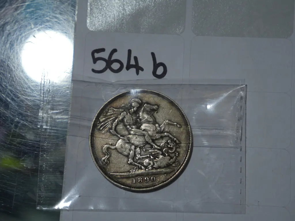 1890 Silver British crown coin Image 1++