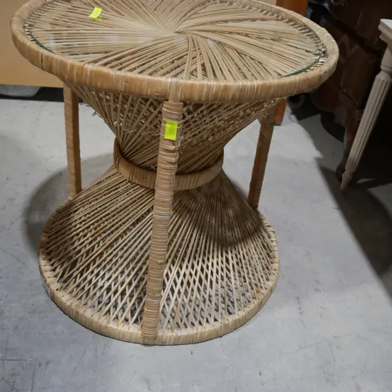 Cane occasional table