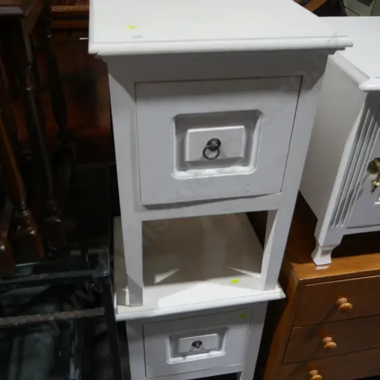Pair bedside cabinets