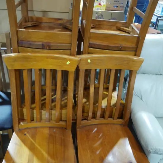 6 solid wood dining chairs