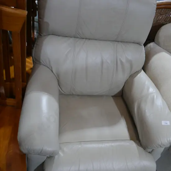 Leather La-z-boy armchair
