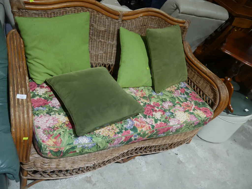 Cane two seater sofa Image 1++