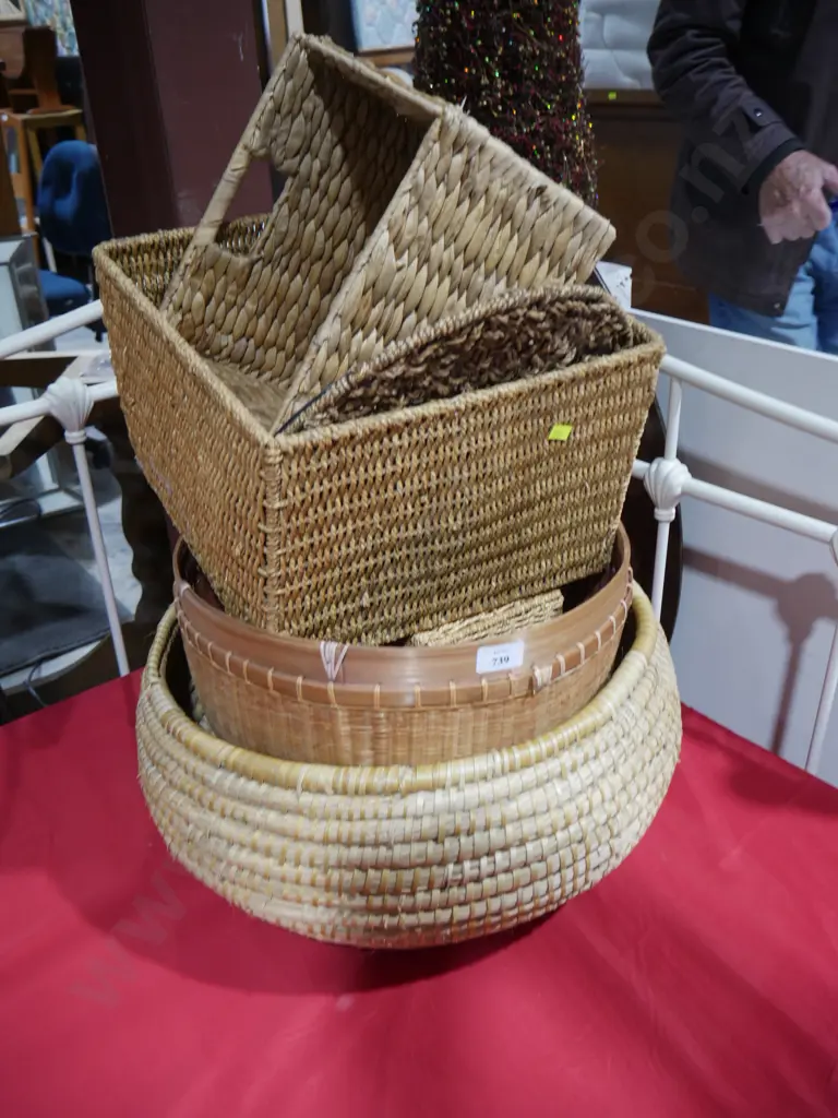 Cane baskets etc Image 1++