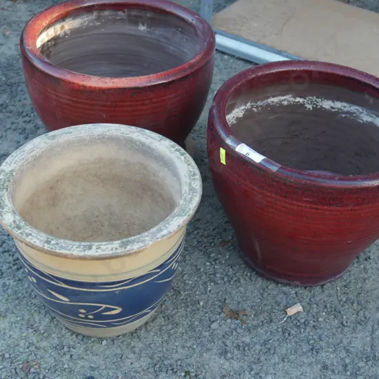 3 plant pots