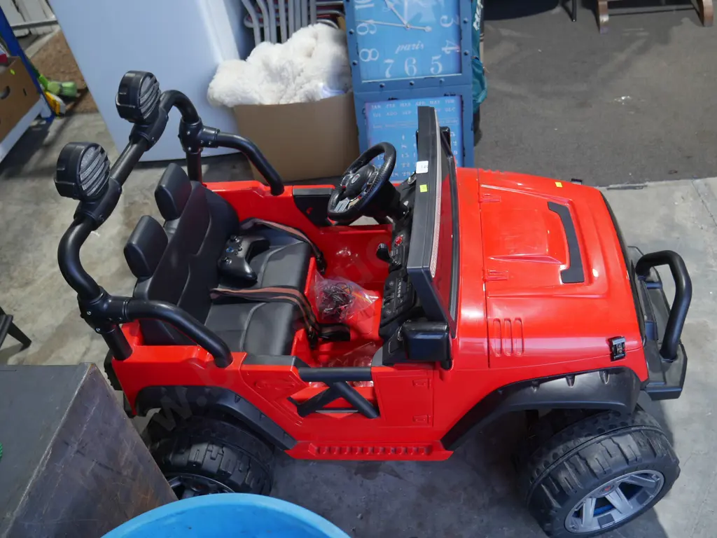 Childs red Jeep ride-on electric vehicle Image 1++
