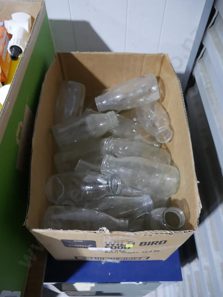 Box of milk bottles Image 1++