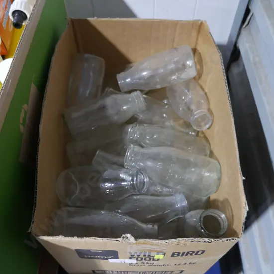Box of milk bottles