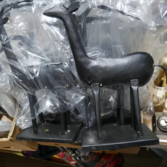 Metal antelope ornaments