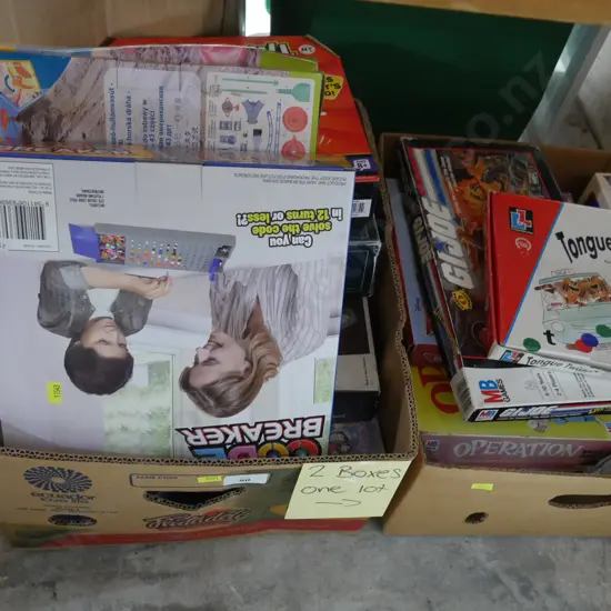 2 boxes of board games