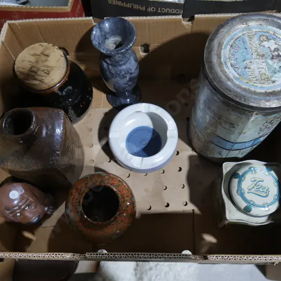 Tins, pottery ware