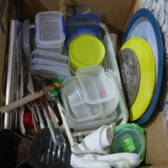 Box of kitchenware