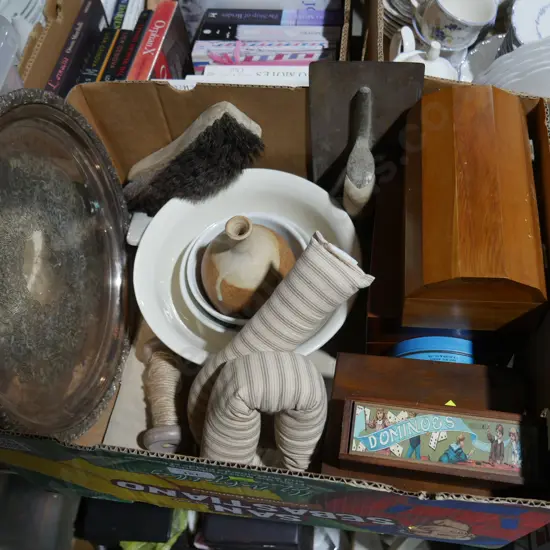 Wooden boxes, bowls etc