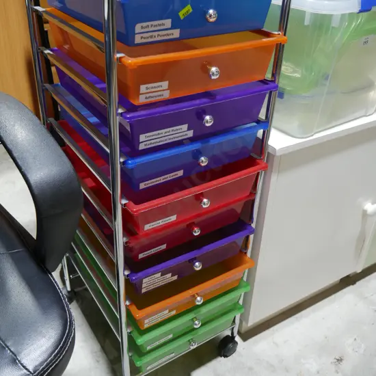 Colourful storage drawers