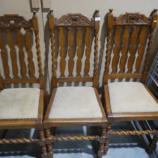Three dining chairs