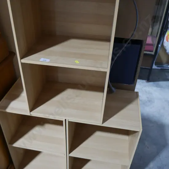Three small bookcases