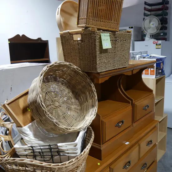 Assorted baskets etc