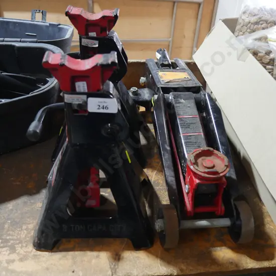 Axle stains and trolley jack