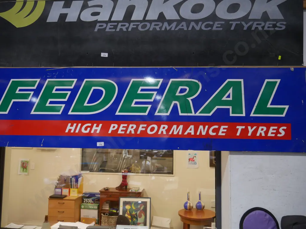 Federal tyres tin sign Image 1++