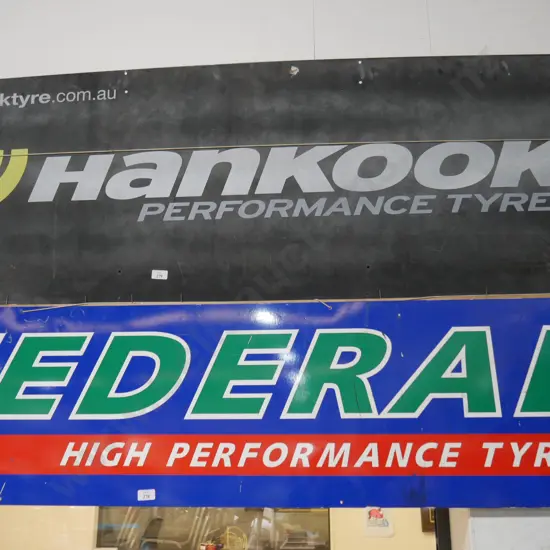 Hancock tyres tin sign
