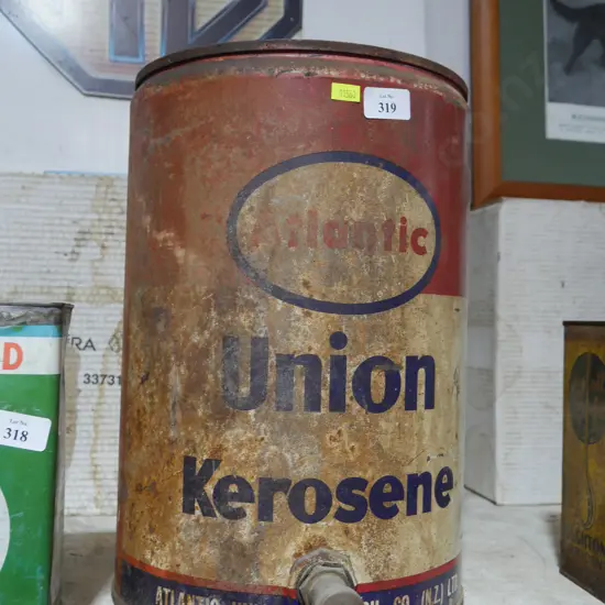 Large Atlantic union kerosene tin
