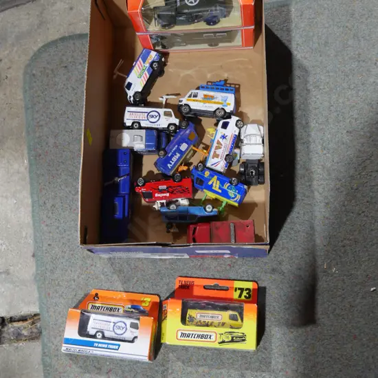 Box of toy cars