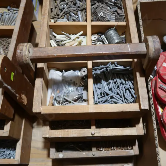 Assorted nails, screws etc