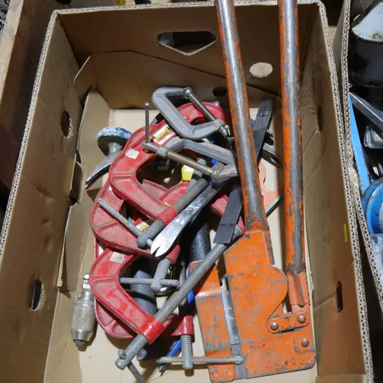Assorted clamps etc