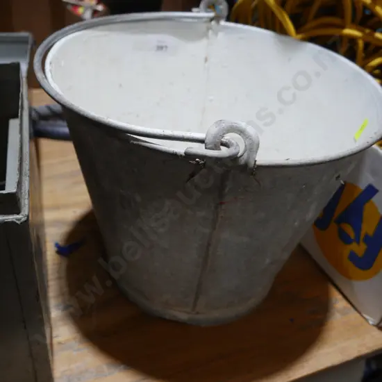 Tin bucket and chain