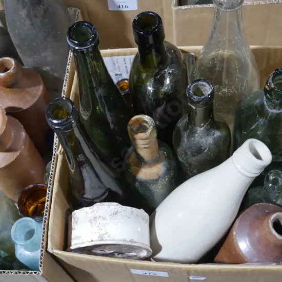 Old glass bottles