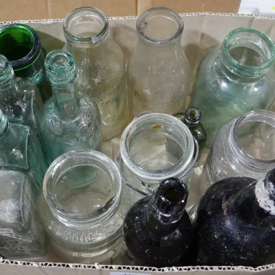 Old glass bottles