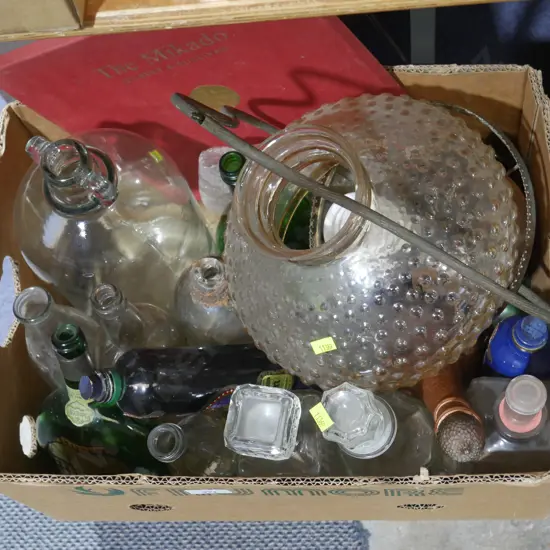 Glass bottles, decanters