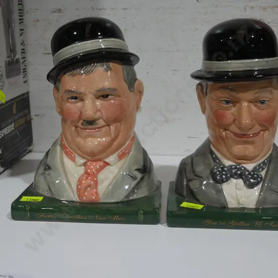 Royal Doulton Laurel and Hardy bookends