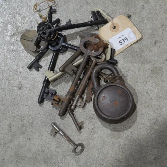 Assorted keys and locks