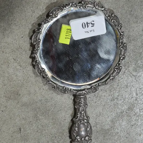 Sterling silver frame mirror