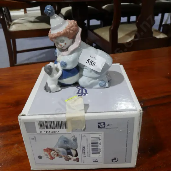 Lladro figurine - Pierrot with puppy and ball
