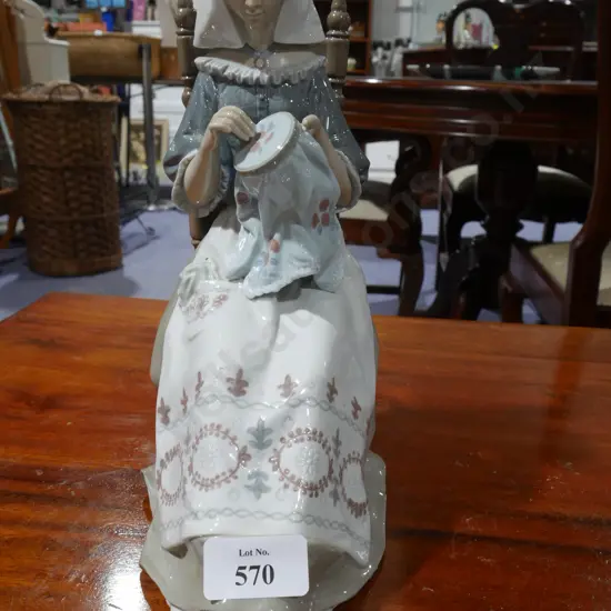 Lladro figurine - sewing lady
