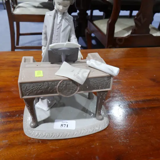 Lladro figurine – Beethoven playing piano