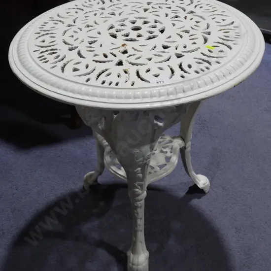 White cast iron table