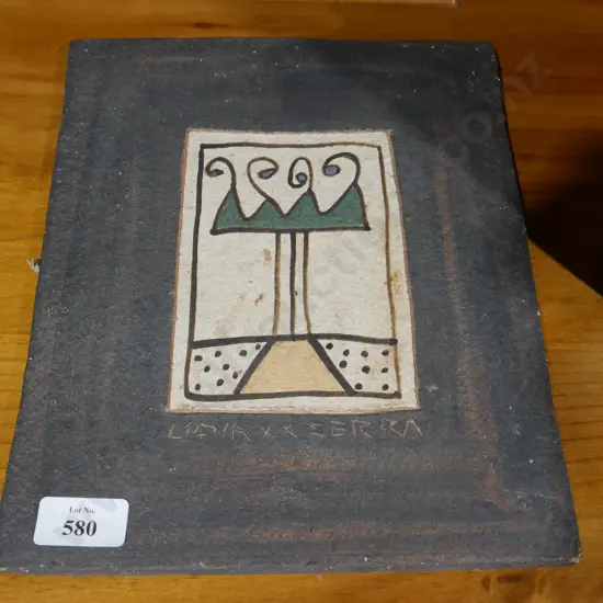 Lidia Serra painted tile