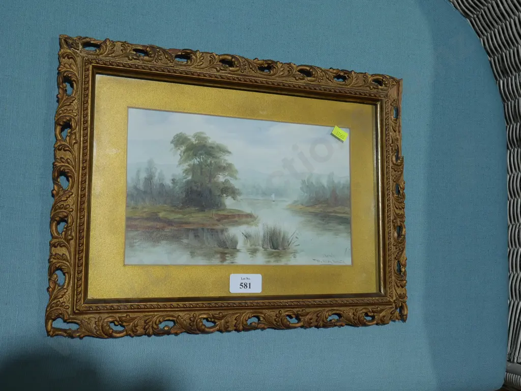 Allen Bollard framed painting Image 1++