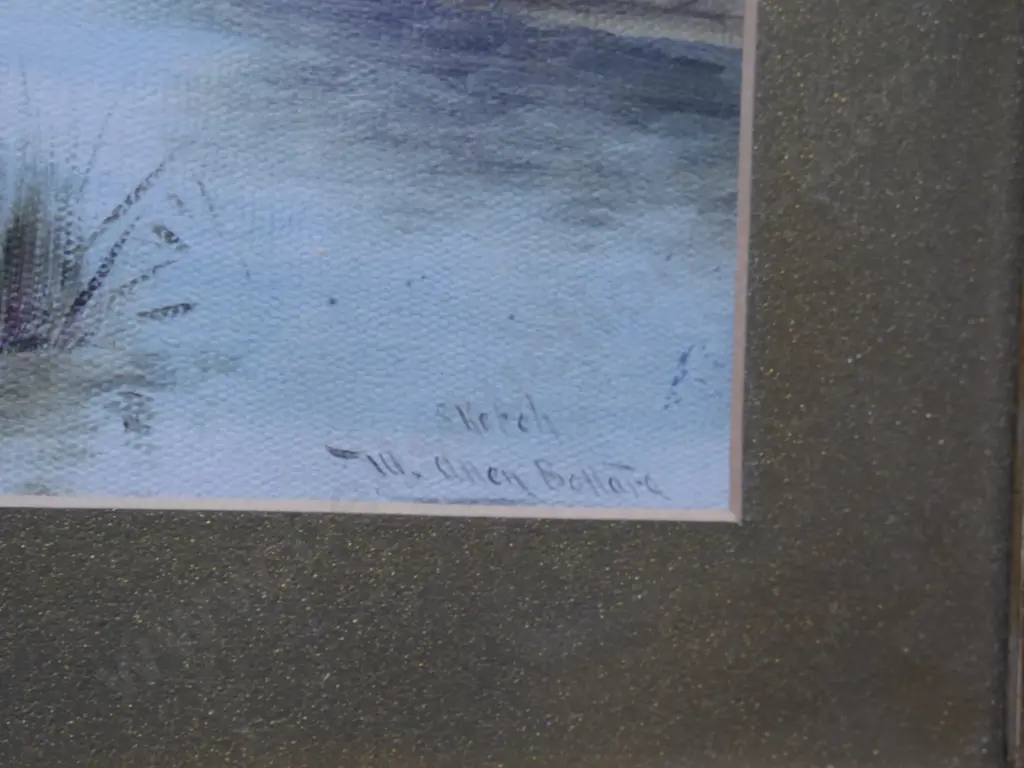 Allen Bollard framed painting Image 1++