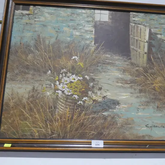 Framed Chadwick painting