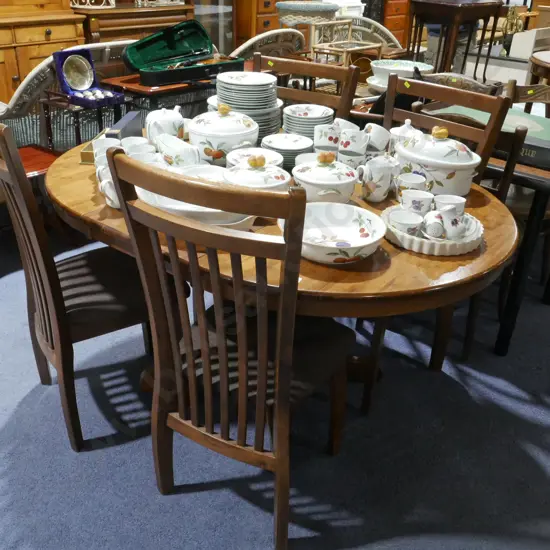 Dining table and four chairs