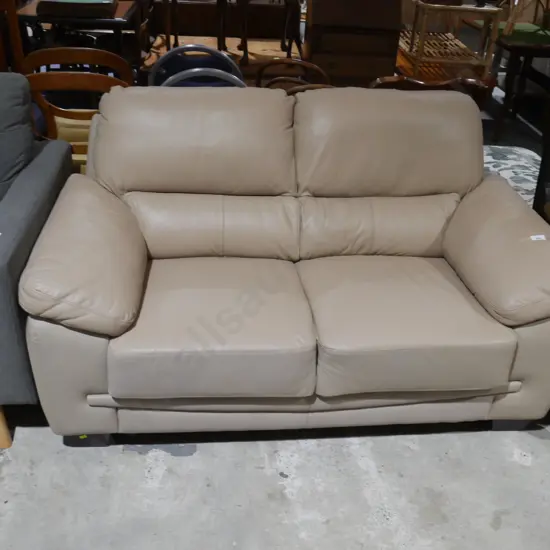 2-seater leather couch
