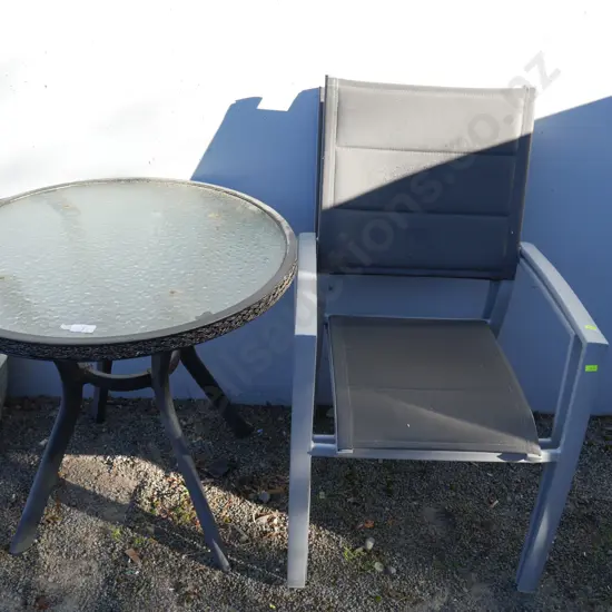 Outdoor table and two chairs