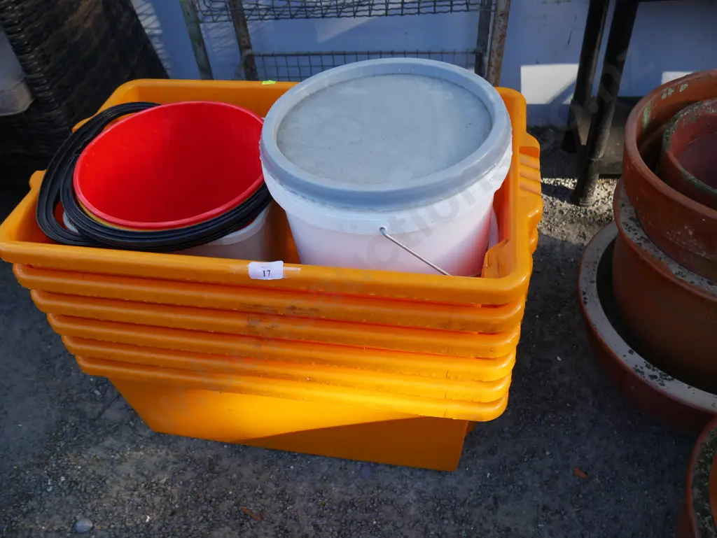 Plastic crates and buckets Image 1++