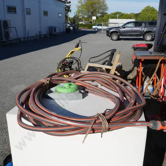 Garden hose and sprinkler