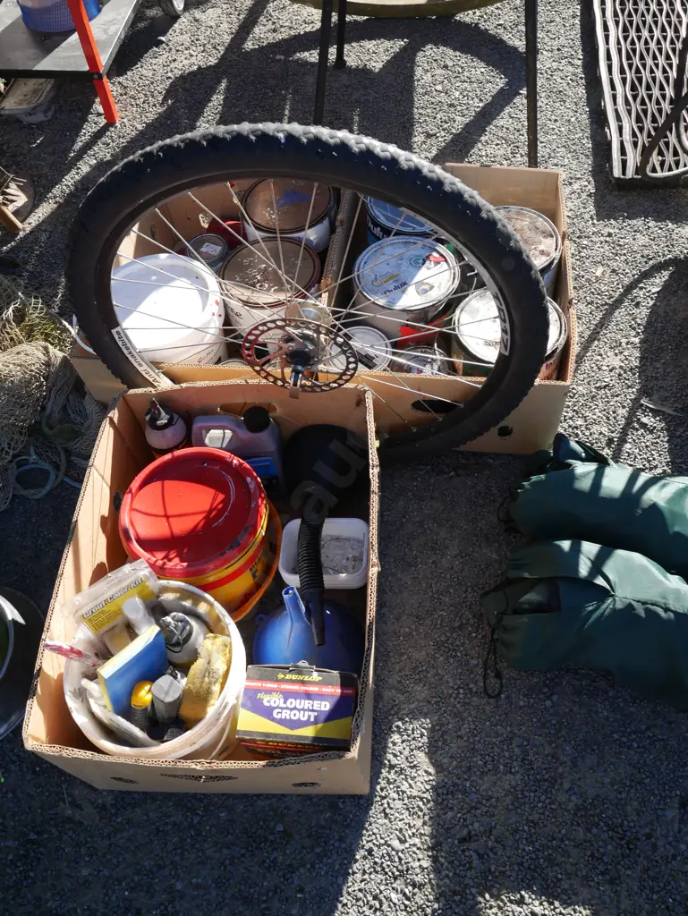 Three boxes of paint etc Image 1++