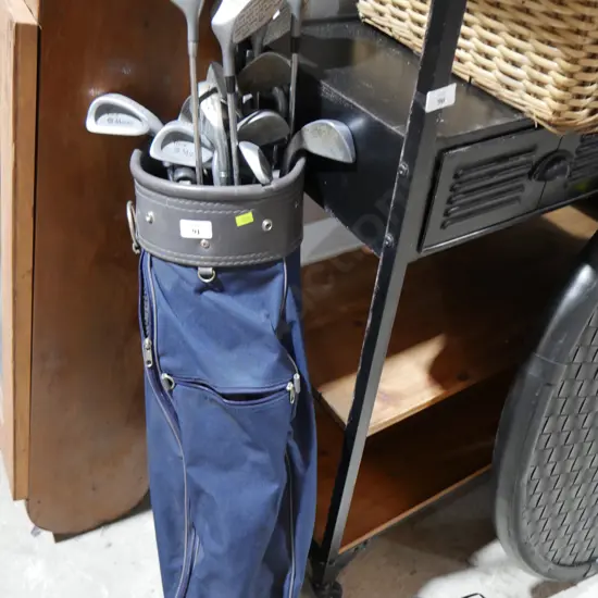 Golf clubs and bag