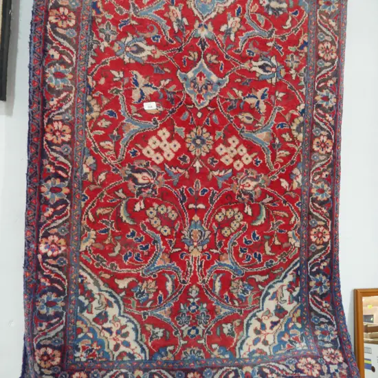 Hand knotted floor rug